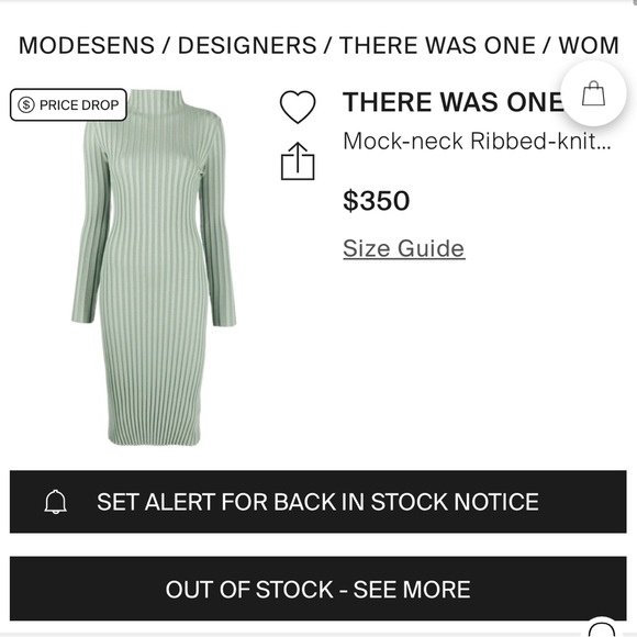 *Like New* Ribbed Knit Mock Neck Dress - Picture 5 of 7